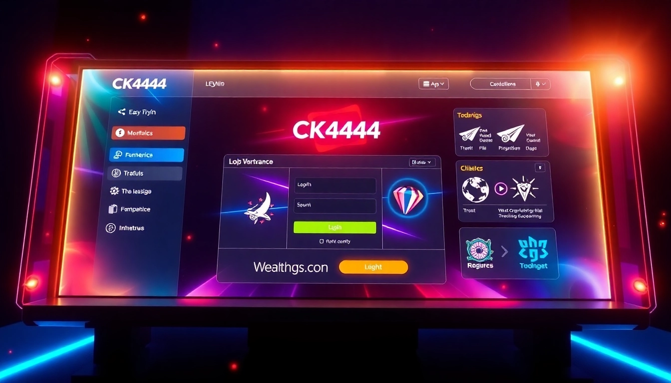 Accessible ck444 login page displayed on a responsive screen, guiding users with clear design and bold visuals, emphasizing safety and ease in online gaming.