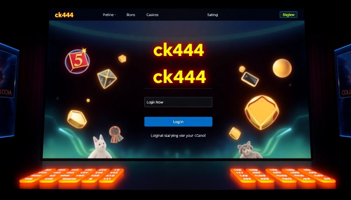 Click here to ck444 login easily on a user-friendly online gaming platform with sleek navigation and engaging visuals.