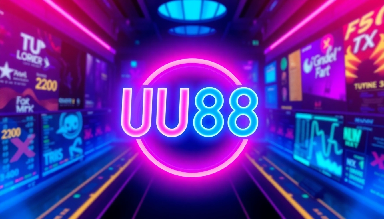 Engaging image highlighting the UU88 brand with casino gaming elements and digital currency visuals to attract online bettors and players.