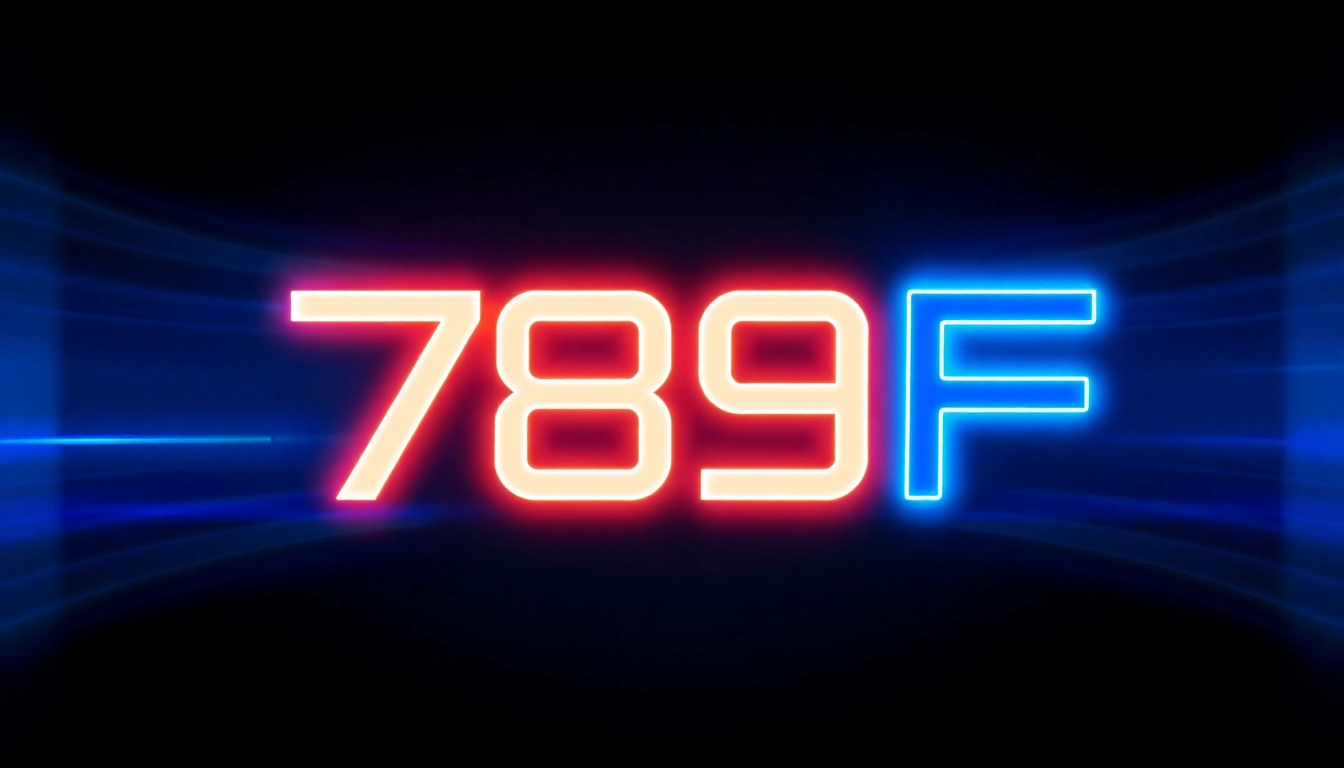 Dynamic digital graphic featuring the 789F logo symbolizing advanced online gaming technology with vibrant colors and a sleek finish, capturing innovation and trust.