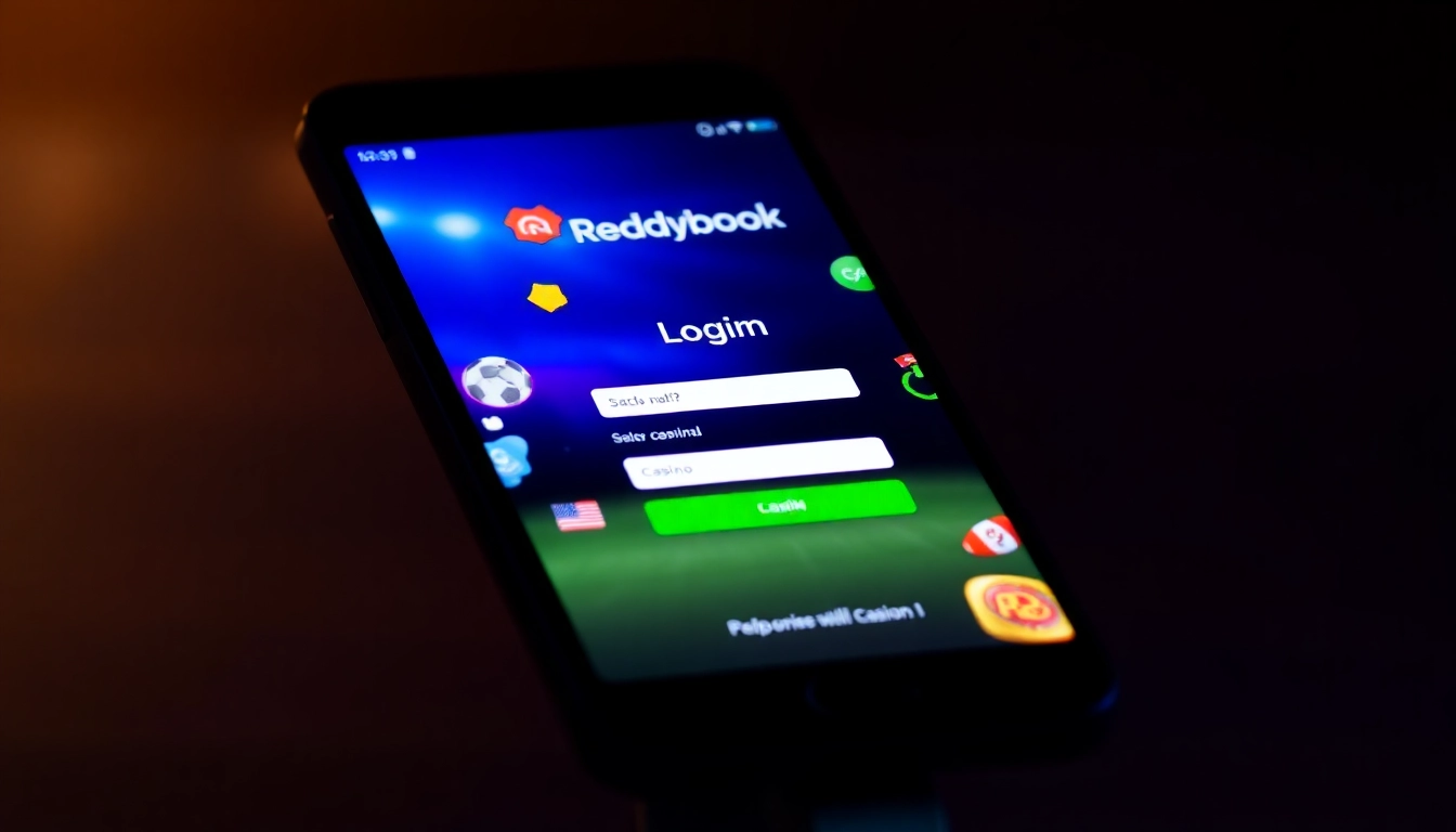 Reddybook Login page with sleek interface and sports betting options for seamless access and user engagement.