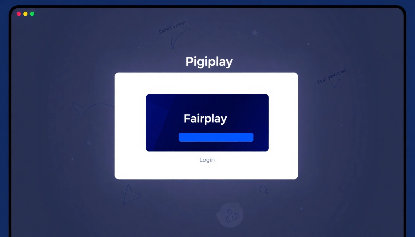 Fairplay login page showing secure user interface with clear login fields and action prompts for fast access.