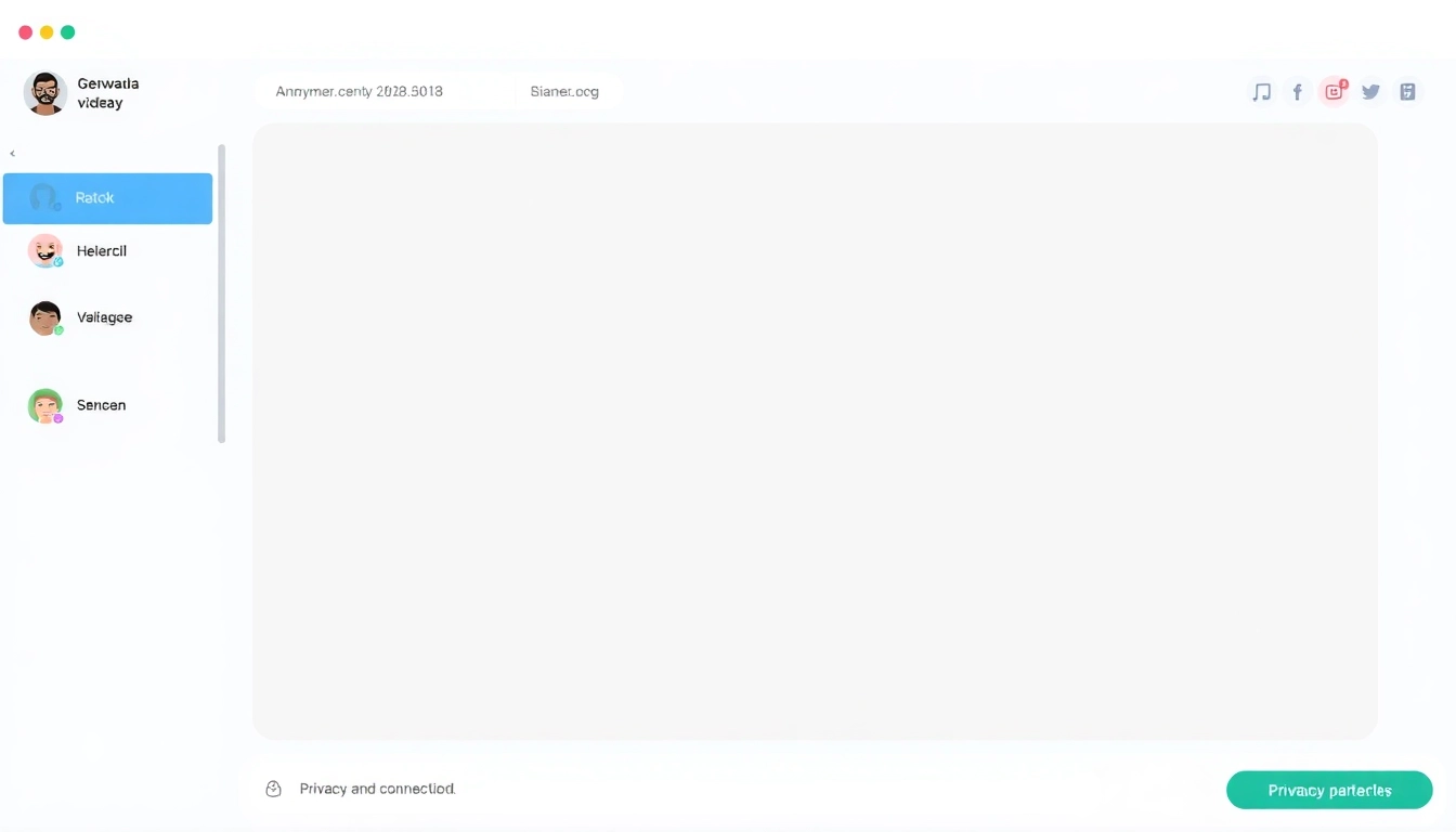 Engaging blindchat interface showcasing anonymous chatting on a clean screen with vibrant